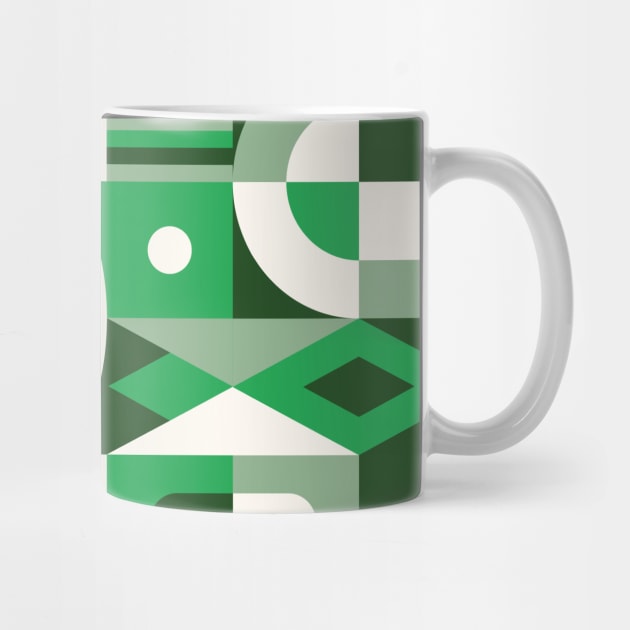 Green geometric pattern by Léo Alexandre